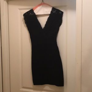 Black bandage mini dress